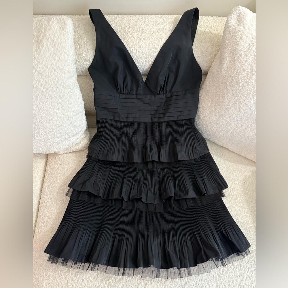 BCBGMAXAZRIA Multi-Tiered Ruffle& Tulle Mini Dress, Size 4, Never Worn